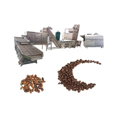 Continuous Cocoa Bean Roaster Machine Hazelnut Almond Peanut Roasting Production Line