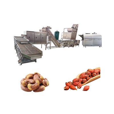 500KG 2000KG Continuous Peanut Cashew Nut Cocoa Bean Roasting Machine Soybean Automatic Roasted Peanuts Line