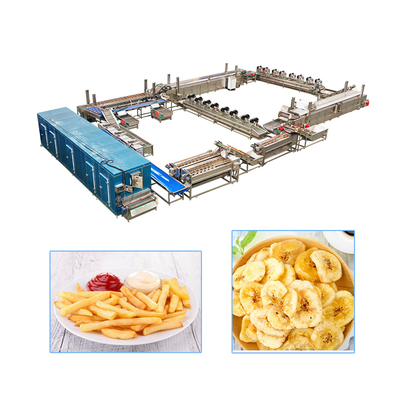 Hot Sale Fully Automatic Industrial Frozen French Fries Production Line Cassava Fresh Finger Potato Chips Making Machine Price