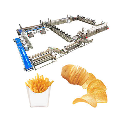 Hot Sale Fully Automatic Industrial Frozen French Fries Production Line Cassava Fresh Finger Potato Chips Making Machine Price