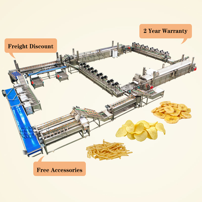 Hot Sale Fully Automatic Industrial Frozen French Fries Production Line Cassava Fresh Finger Potato Chips Making Machine Price