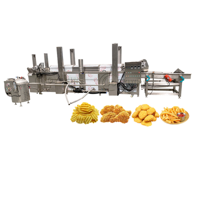 100kg/h Double Tanks Industrial Potato Frying Machine Deep Fryer for Restaurant